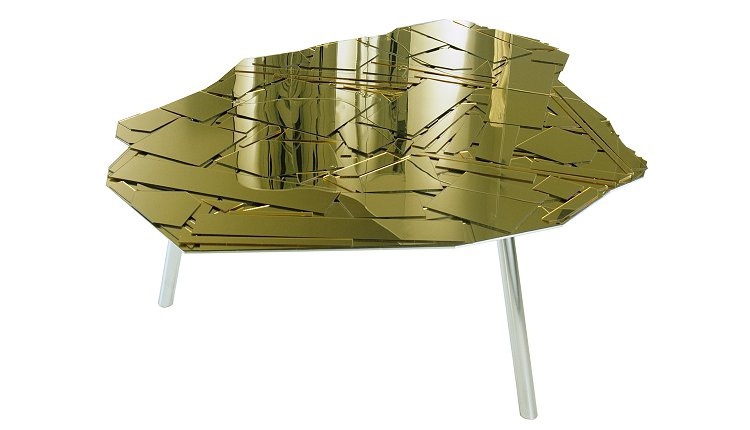 Coffee table/dining Brasilia with mirrored tabletop, Edra