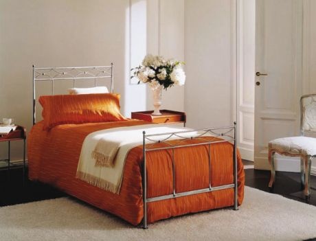 Single bed on a metal frame with footboard Dedalo/S, Bontempi Casa