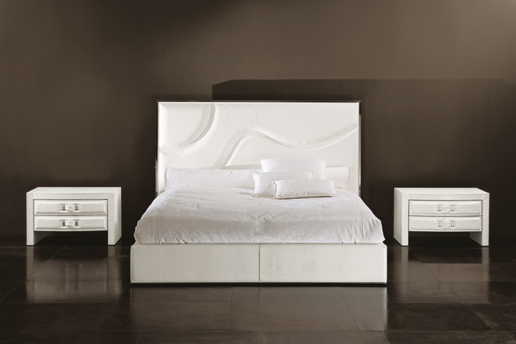 Bed with high headboard Riflesso - Rugiano