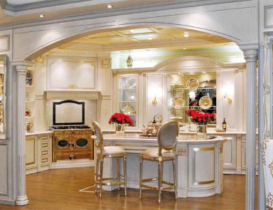 Set for the kitchen with decorative column, Bucalossi