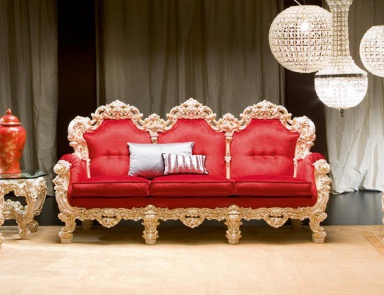 Carved sofa set, Silik