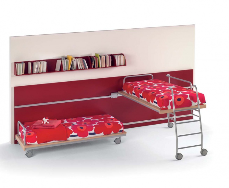 Set for the nursery, a bed, a shelf, Galli