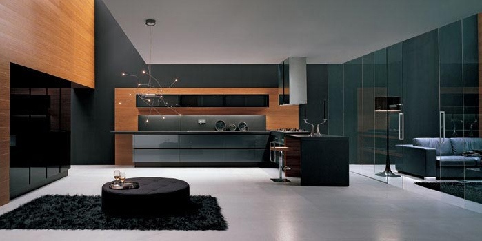 Kitchen (kitchen set) Arrital Cucine, Methra METALLIZED GREY AND TEAK