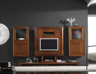 Modular system made of solid wood, at the stilema stand