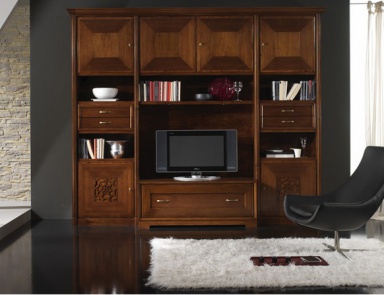 Modular system made of solid wood, at the stilema stand