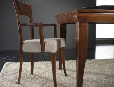 Chair with armrests, at the stilema stand