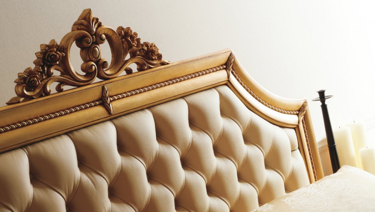 Bed with upholstered headboard Letto Ines - CorteZari - Corte Zari