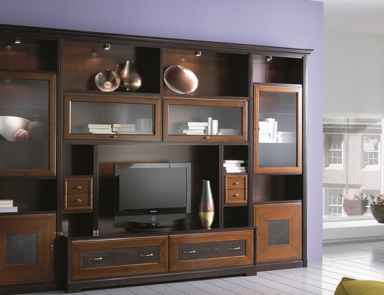 Modular system made of solid wood, at the stilema stand