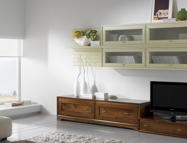 Modular system made of solid wood, at the stilema stand