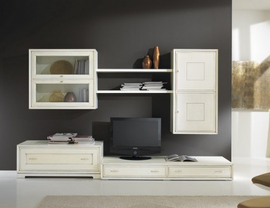 Modular system made of solid wood, at the stilema stand