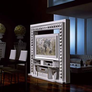 The panel under the TV Revolving Home Cinema