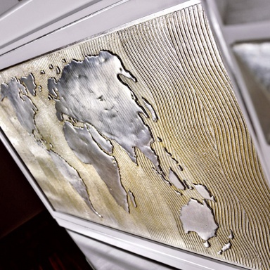 The panel under the TV Revolving Home Cinema