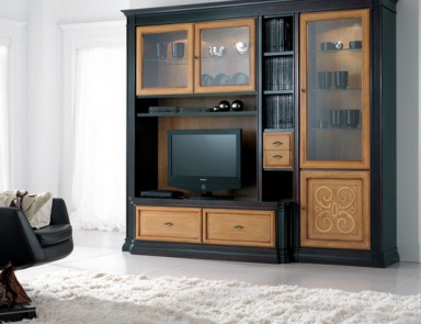 Modular system made of solid wood, at the stilema stand