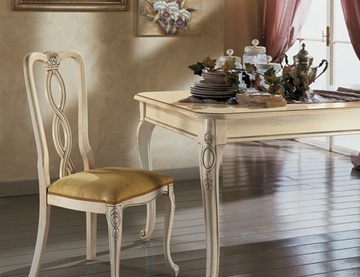 The chair, in the upholstery, at the stilema stand