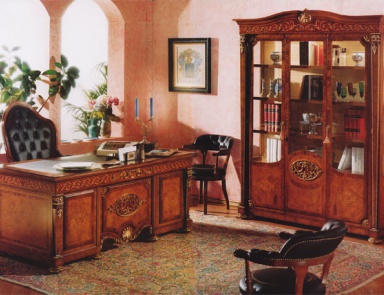 Writing Desk with hand carved, Gasperini