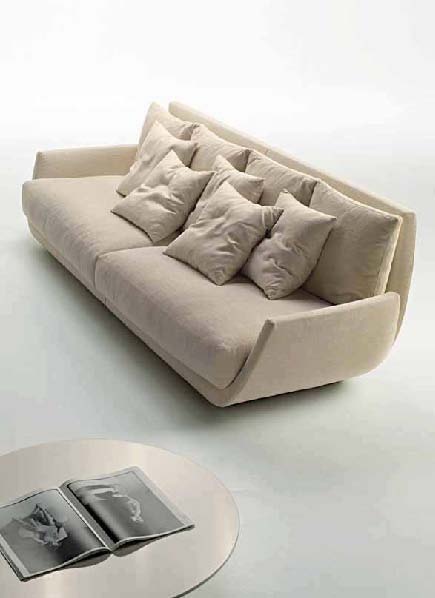 Two seater sofa with a hidden frame, Desiree