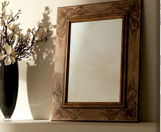 Oval mirror MR Luxury Grifoni rectangular in frame, Silvano furniture 