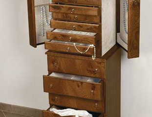 Dresser for jewelry with openable side panels, Agresti