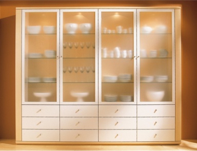 Showcase with glass in the facade Spectrum cabinet, Hulsta