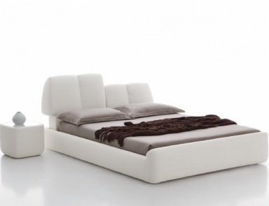 Double bed with upholstered headboard, Tonin casa