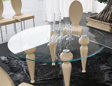 Dining table with curly legs, Tonin casa