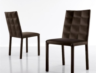 Chair in leather upholstery, Tonin casa