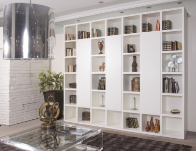 Modular system with open and closed shelves, Wama