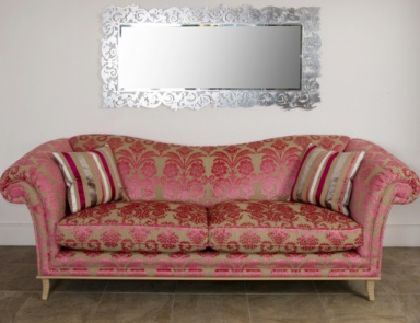 Two seater sofa with curved backrest, Wama