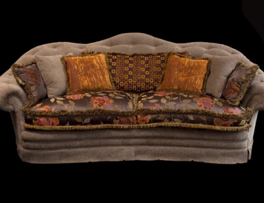 Two seater sofa with shaped back, Wama