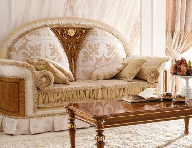 Two seater sofa with round back, Valderamobili
