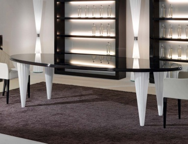 Dining table with oval top, Plisse - Reflex