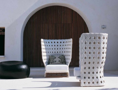 Wicker chair on a frame of aluminum Сanasta, B&B Italia