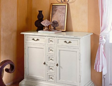 Wooden chest of drawers on low legs, Tonin casa