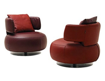 Chair on round base, Curl - Roche Bobois