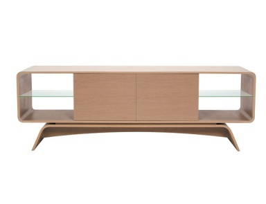 Dresser with glass shelf, Origami - Roche Bobois