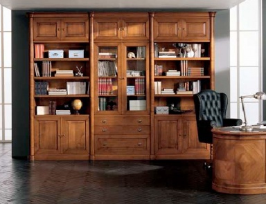 The bookcase on the frame from solid cherry and lime Lord Style, Bamax