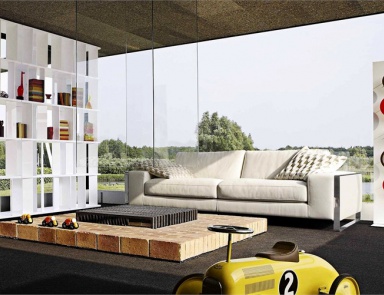 Double sofa, Trapeze - Roche Bobois