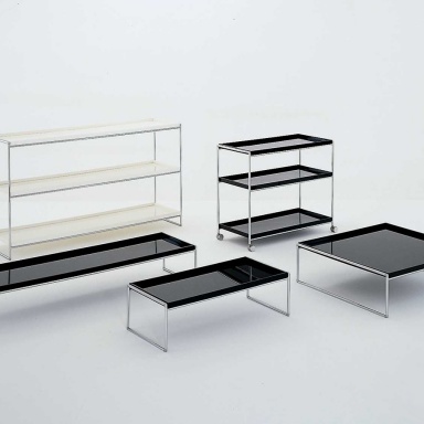 Rack trays bookshelves