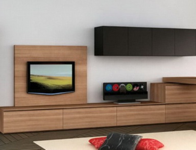 Modular system for TV with a computer table, Novamobili