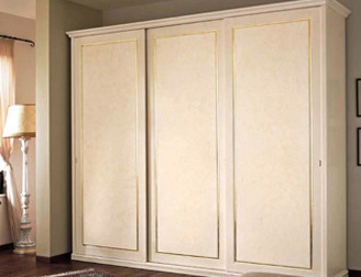 Wardrobe with sliding doors on the frame of tamborito Selene, Benedetti
