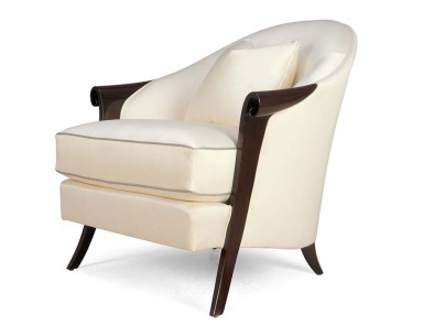 Piccadilly armchair with a curved backrest, Christopher Guy