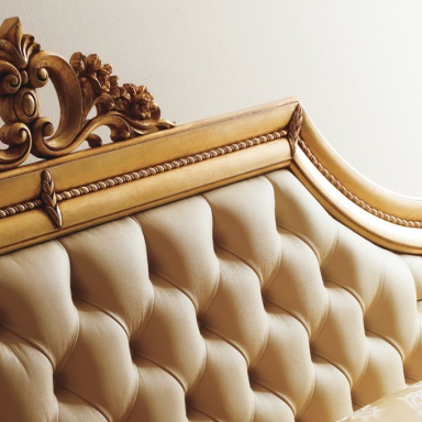 Bed with upholstered headboard Letto Ines