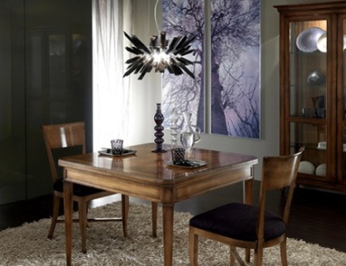 Dining table sliding on a frame of solid wood, Bizzotto