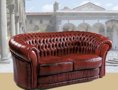 Sofa on a frame of fir or beech upholstered in leather Byron, BM Style