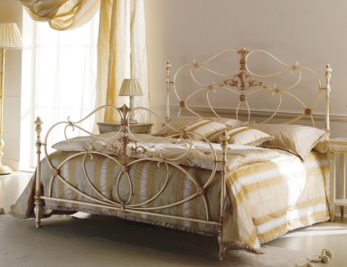 Bed with wrought iron headboard Letto Naxos, CorteZari - Corte Zari