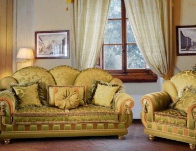 Sofa legs made of solid wood upholstered in fabric Orchidea, BM Style