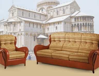 A chair on a frame of fir or beech upholstered in leather Tennis, BM Style