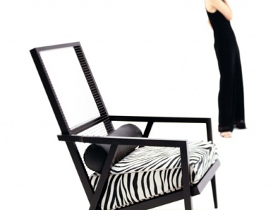 A chair on a frame of solid walnut or beech wood leather upholstered Astoria HB, Bonacina Pierantonio