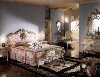 Bedroom (Suite bedroom) solid wood with painting, Silik