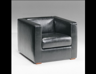 Chair in leather upholstery Creon, Poles Salotti